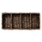 Casafield Set of 2 Water Hyacinth Divided Basket Organizers - Woven Bins for Bathroom, Bedroom, Laundry, Pantry, Shelves